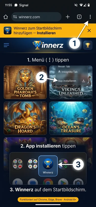 Winnerz auf Android installieren – Winnerz